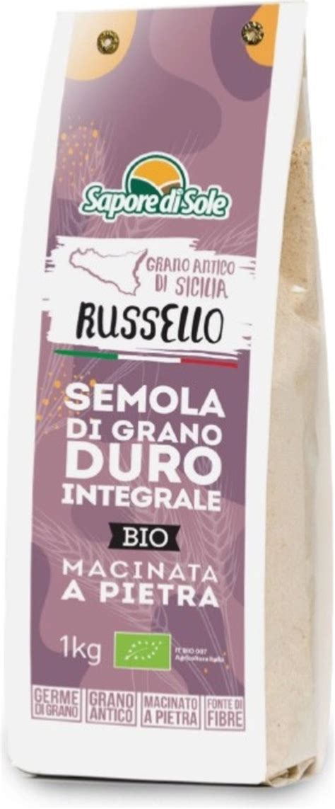 Sapore di Sole Sémola de Trigo Duro Integral Bio Russello 1 000 g