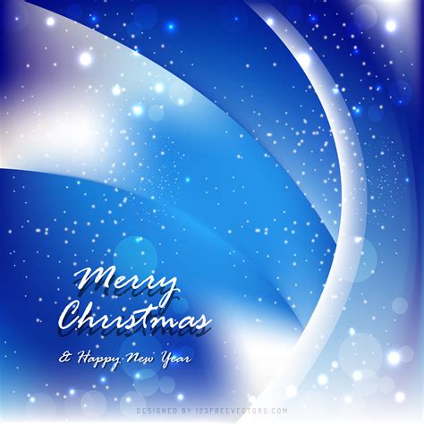 Merry Christmas Blue Background