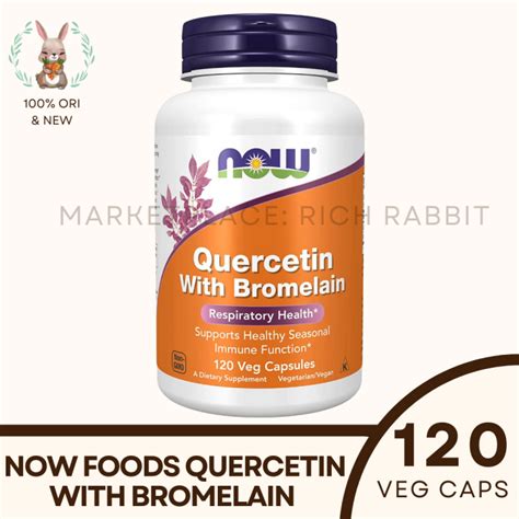 Now Foods Quercetin With Bromelain Immune Imun Imunitas Badan Veg