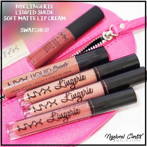 NYX LINGERIE LIQUID SUEDE SOFT MATTE LIP CREAM SWATCHES REVIEW ELIN IVANA BEAUTY