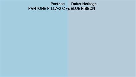 Pantone P 117 2 C Vs Dulux Heritage BLUE RIBBON Side By Side Comparison