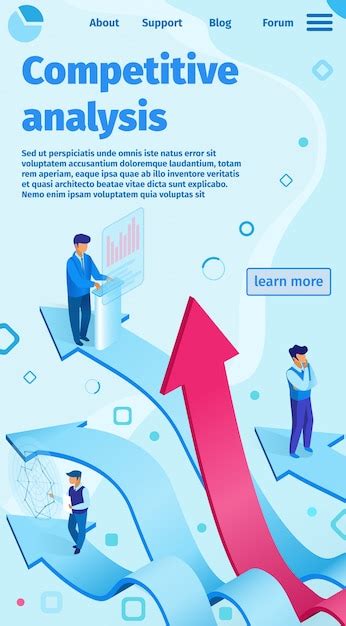 Análisis competitivo ilustración vectorial plana Vector Premium