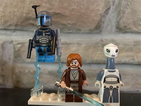 My custom and official episode 2 mini figs! : r/legostarwars