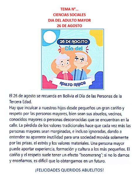 Dia Del Adulto Mayor 4° B Pdf