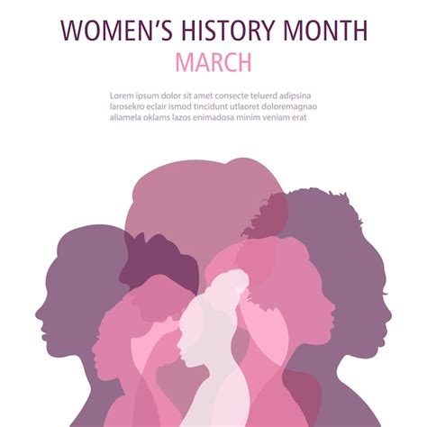 Premium Vector Womens History Month Bannerflat Vector Illustration