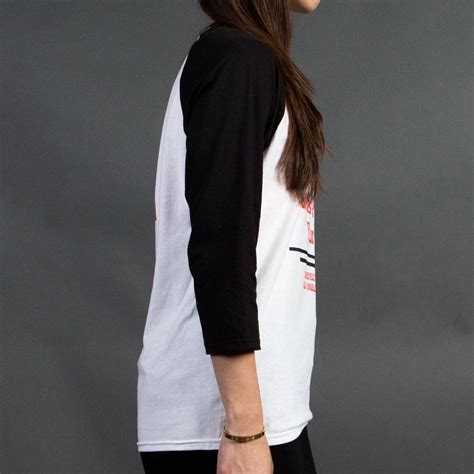 Dimepiece Women Lonely Girl Raglan Tee White Black