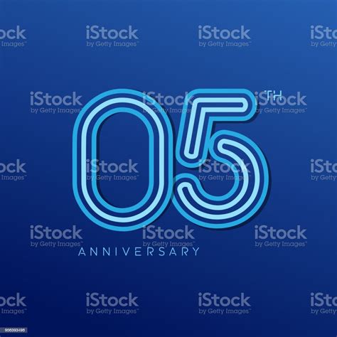 Ilustración De Logotipo De Celebración De Aniversario De 5 Años Logo