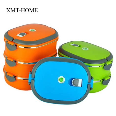 XMT HOME three layers thermos lunch box food containers children's