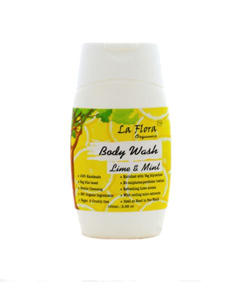 Lime Mint Organic Bodywash-Handmade & Gentle-100ml – La Flora Organics