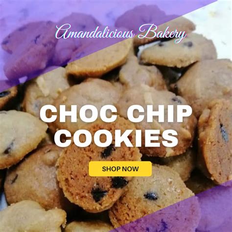 Choc Chip Cookies Biskut Ala Famous Amos Cookies Chip Chocolate