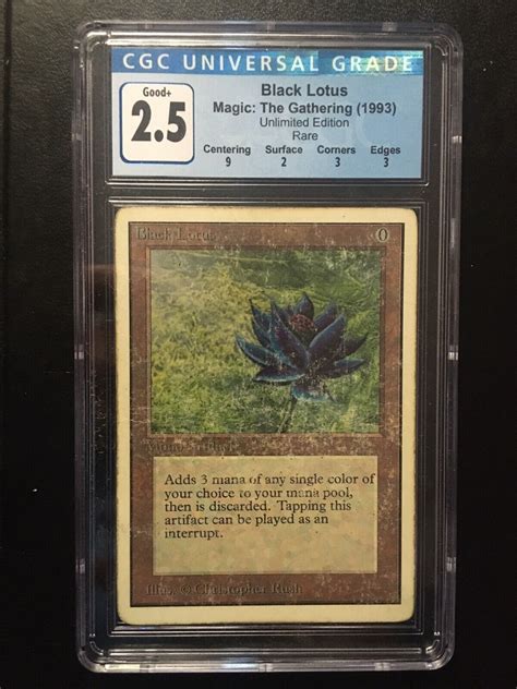 MTG Black Lotus Unlimited CGC Graded EBay