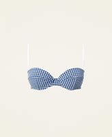 Gingham Underwired Bikini Top Woman Blue TWINSET Milano