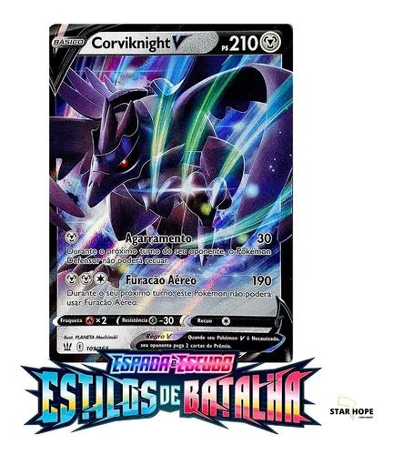 Carta Pokémon Corviknight V Estilos De Batalha Ee5 Brindes