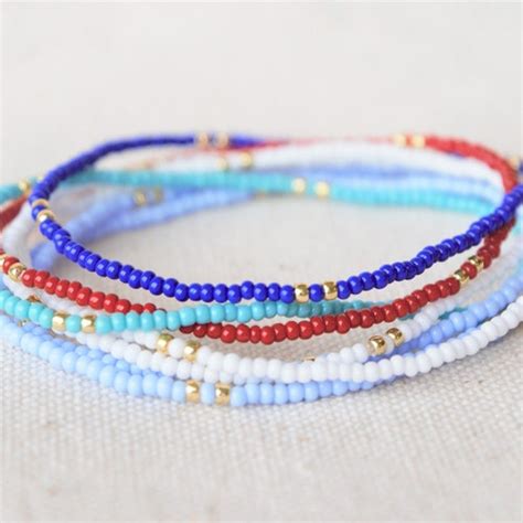 Seed Bead Anklets Choose Color Beaded Beach Anklet Boho Etsy