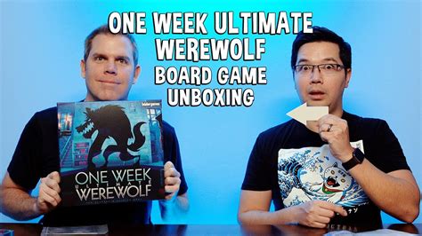 Unboxing One Week Ultimate Werewolf Hidden Identity Board Game Youtube