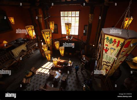 Lobby Of Lake Mcdonald Lodge In Glacier National Park Stock Photo Alamy