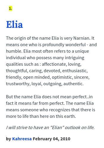 Urban Dictionary Elia Name Inspiration Names How To Be Outgoing