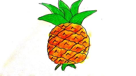 How To Draw Pineapple How To Draw Pineapple Step By Step Very Easy