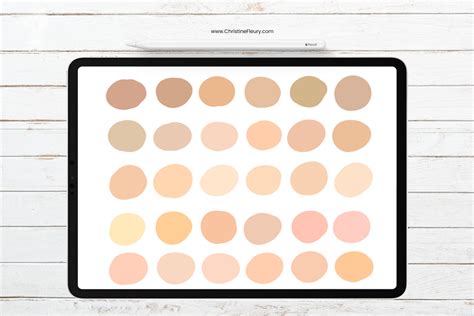 Procreate Color Palette Skin Tones Procreate Design Bundles