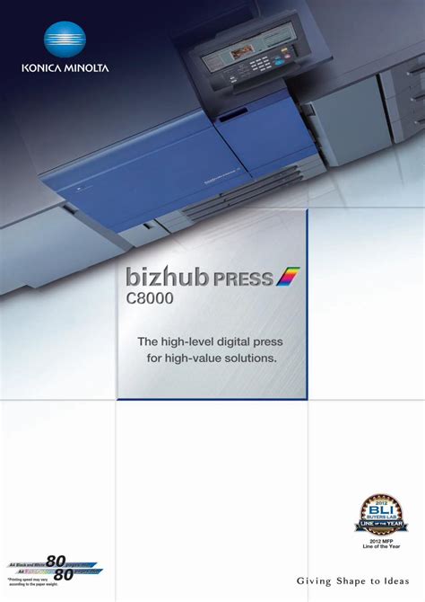 PDF Konica Minolta Bizhub Press C8000 Copier Brochure DOKUMEN TIPS