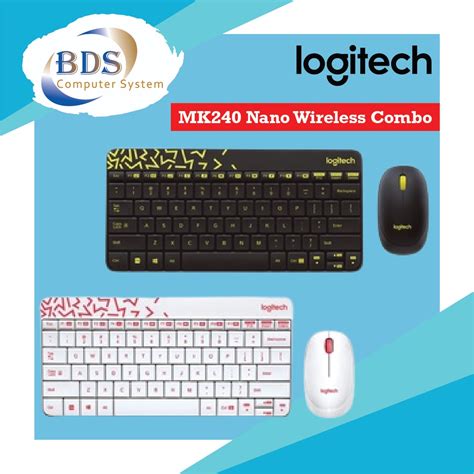 Logitech Mk240 Nano Wireless Combo Black Yellow Red White Shopee