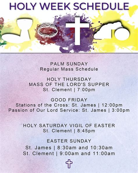 Holy Week Schedule 2023 Saint Clement Catholic Parish