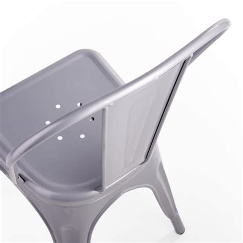 Novahus Silla De Bar Metal Tolix Gris