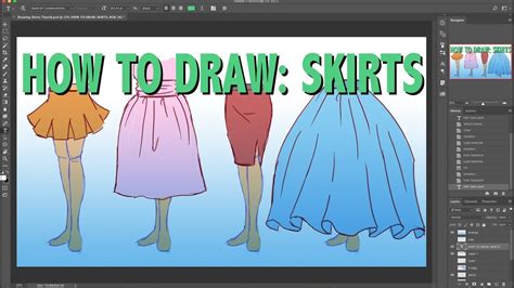 How To Draw Skirts Drawing Tutorial Youtube