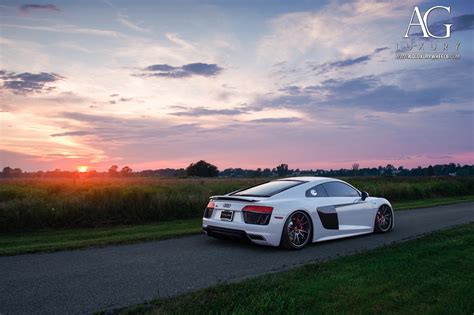 Audi R8 White Ag Luxury Agl19 Spec2 Wheel Front