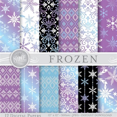 Frozen Digital Paper Frozen Pattern Prints Frozen Etsy