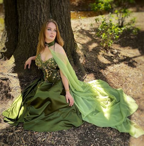 Green Renaissance Fairy Costume Green Fairy Acotar Dress Fairy