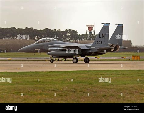 F 15E Strike Eagles Of 492nd Mad Hatters Squadron At RAF Lakenheath