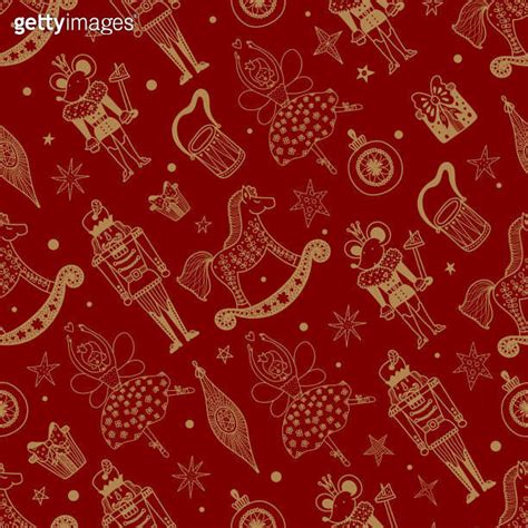 Christmas Vector Seamless Nutcracker Pattern