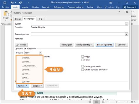 Buscar Y Reemplazar Formato Customguide