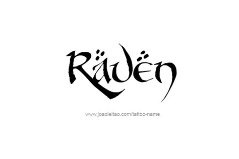 Raven Name Tattoo Designs