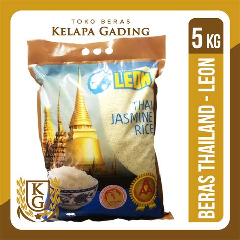 Jual Beras Thailand Leon 5 Kg Asli Thai Jasmine Jasmin Rice Premium 5kg