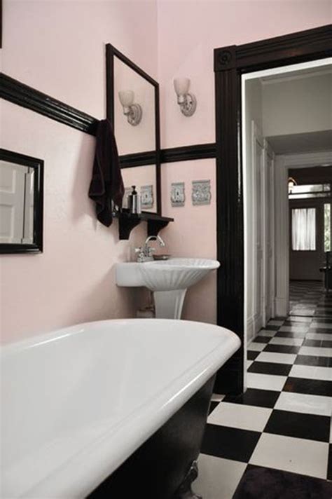 31 Retro Black White Bathroom Floor Tile Ideas And Pictures