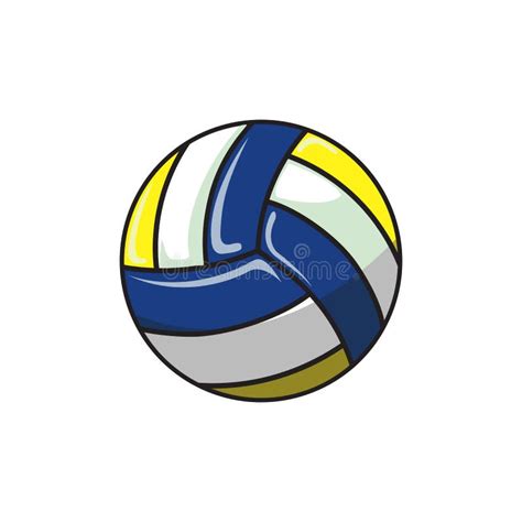 Volleyballvektor ENV Hand Gezeichnet Vektor ENV Logo Ikone