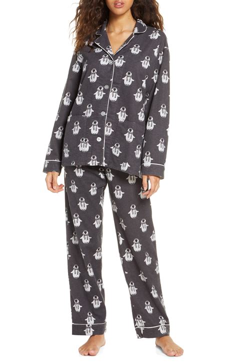 Pj Salvage Print Flannel Pajamas Nordstrom Rack