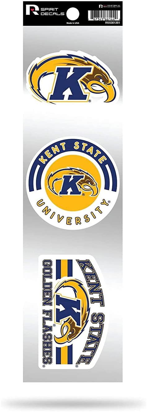 Kent State University Golden Flashes Retro Decal Sticker Sheet Piece