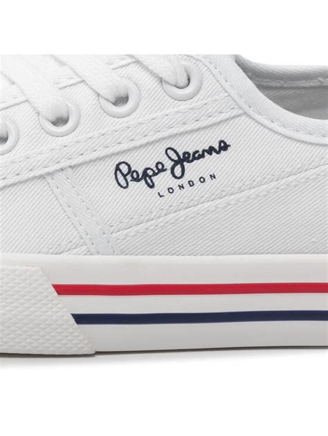 Pepe Jeans Sneakers aus Stoff Brady W Basic PLS31287 Weiß Modivo de