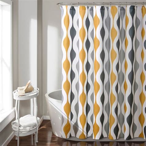 Mid Century Geometric Shower Curtain Bed Bath And Beyond Modern