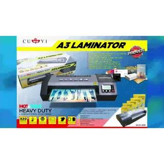 CUYI Laminator Machine A4 A3 Size HOT COLD REVERSE Function Heavy