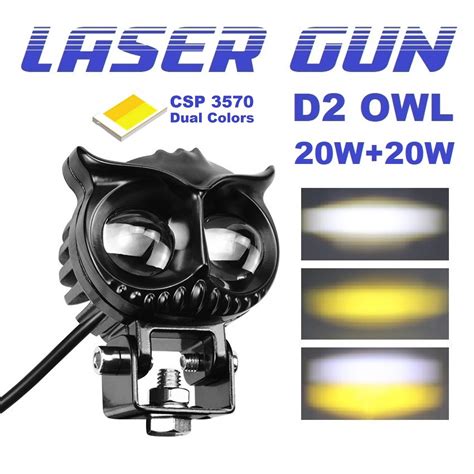 Jual Lampu Sorot Tembak Laser Gun Mini Led D Owl Mobil Motor Watt