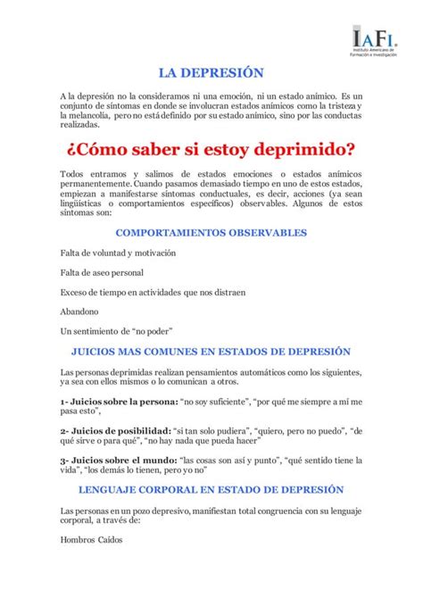 Pasos Para Salir De La Depresi N Pdf