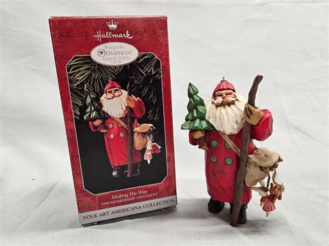 Hallmark Keepsake Collectors Club Ornament Making His Way Folk Art