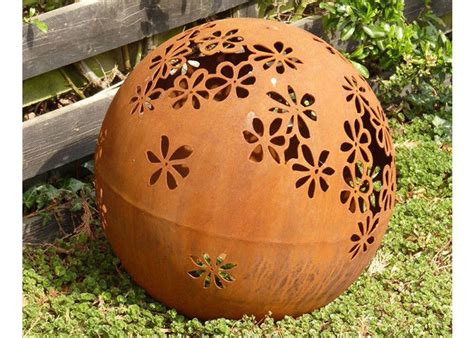 Metal Garden Landscape Corten Steel Ball Sculpture Outdoor Spheres