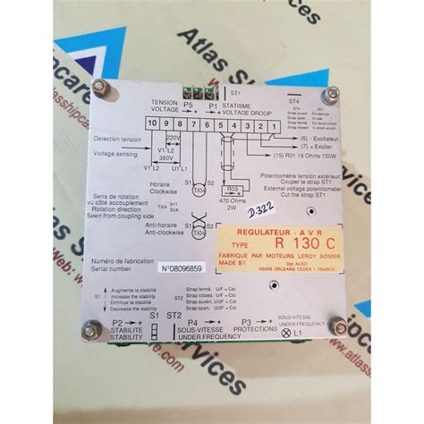 LEROY SOMER R130C AUTOMATIC VOLTAGE REGULATOR Atlas Shipcare Services