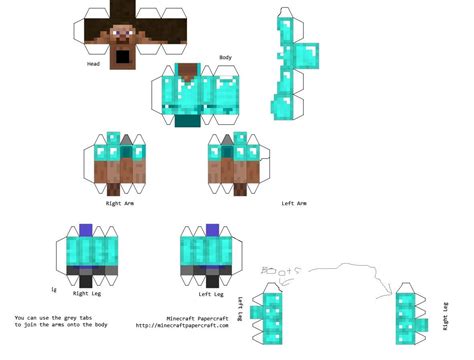 Printable Minecraft Steve Papercraft Printable Papercrafts