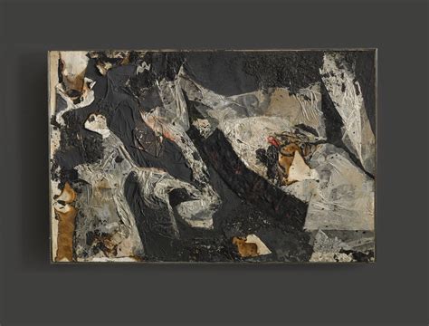 Alberto Burri 1915 1995 COMBUSTIONE SIGNED DEDICATED AND DATED ROMA